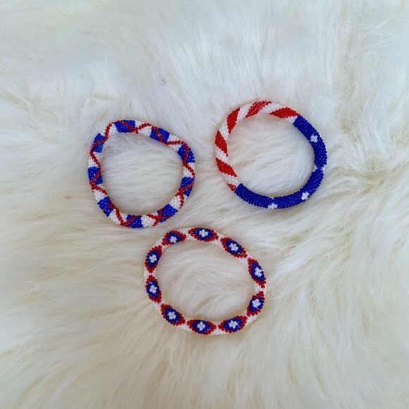 HAND CRAFTED in Nepal Beaded Bracelets
(set of 3) P2 - Picture 3 of 4